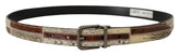 Dolce & Gabbana Multicolor Exotic Leather Patchwork Metal Belt -   -  Dolce & Gabbana.